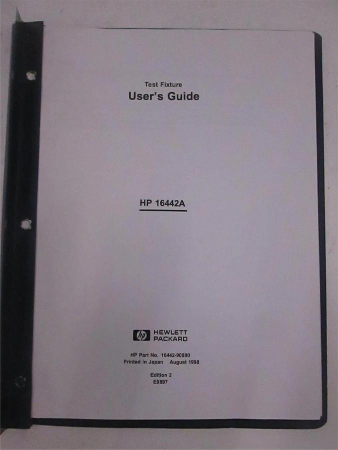 Used HP 16442A Test Fixture User's Guide, Used