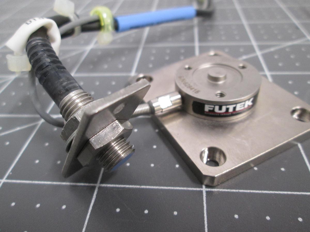 Used FUTEK Miniature Load Button Load Cell Compression Sensor Flange Mount Base