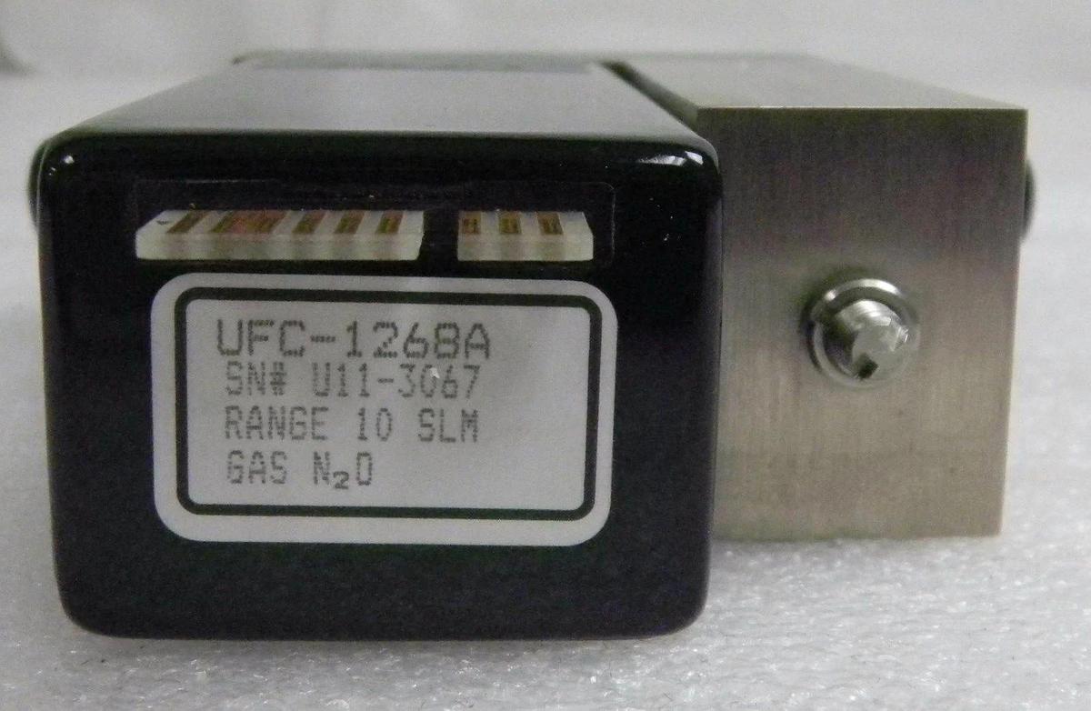 Used Unit UFC-1268A, Mass Flow Controller, Gas- N2O, Range- 10 SLM, 1/4" M I/O VCR