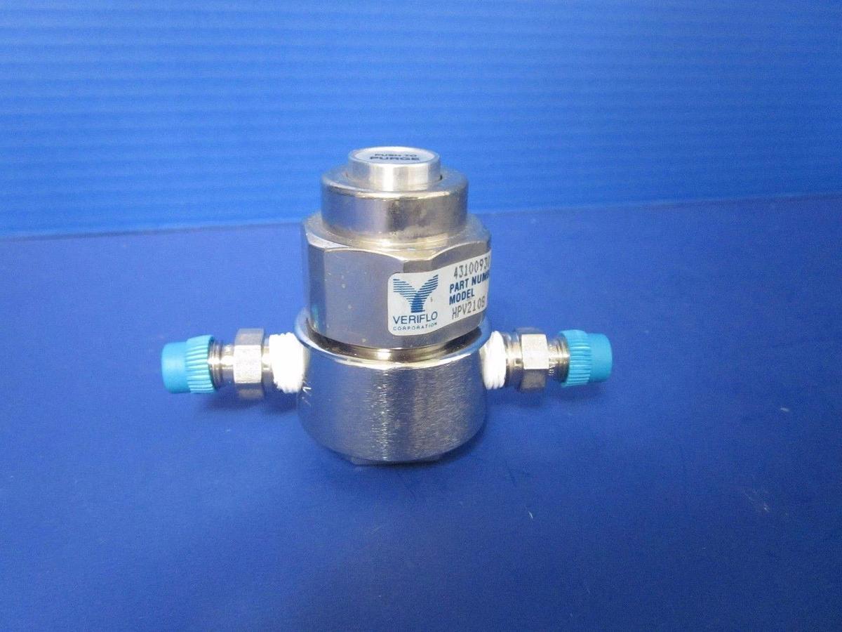 Used Veriflo HPV210S with Purge / Vent Button, 2 Ports - 1/4" Compression, Used