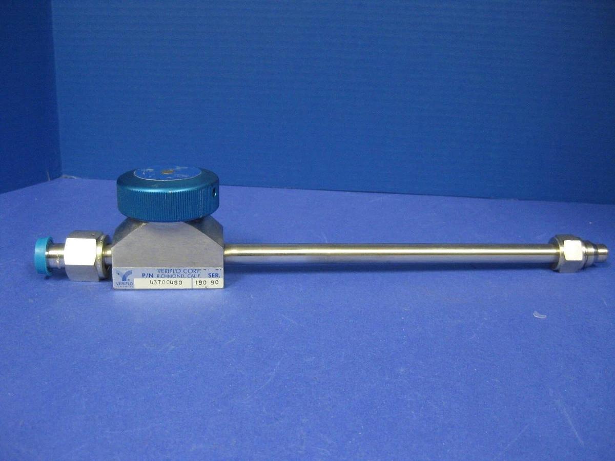Used Veriflo 43700480 High Flow Valve Assy, 1/2" Compression x 1/2" FVCR, 250 psi, Us