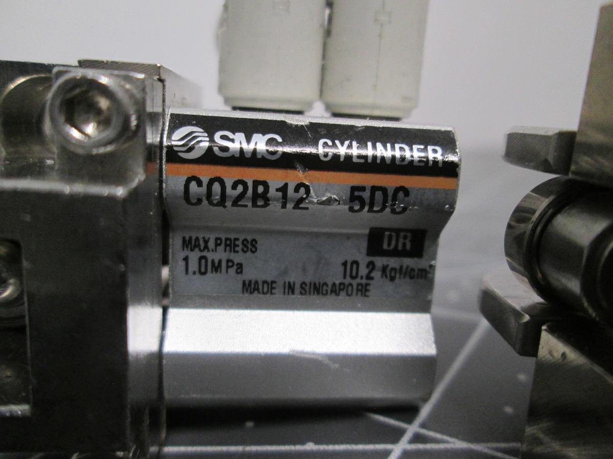 Used SMC CQ2B12-5DC Compact Pneumatic Cylinder Lot of 2 