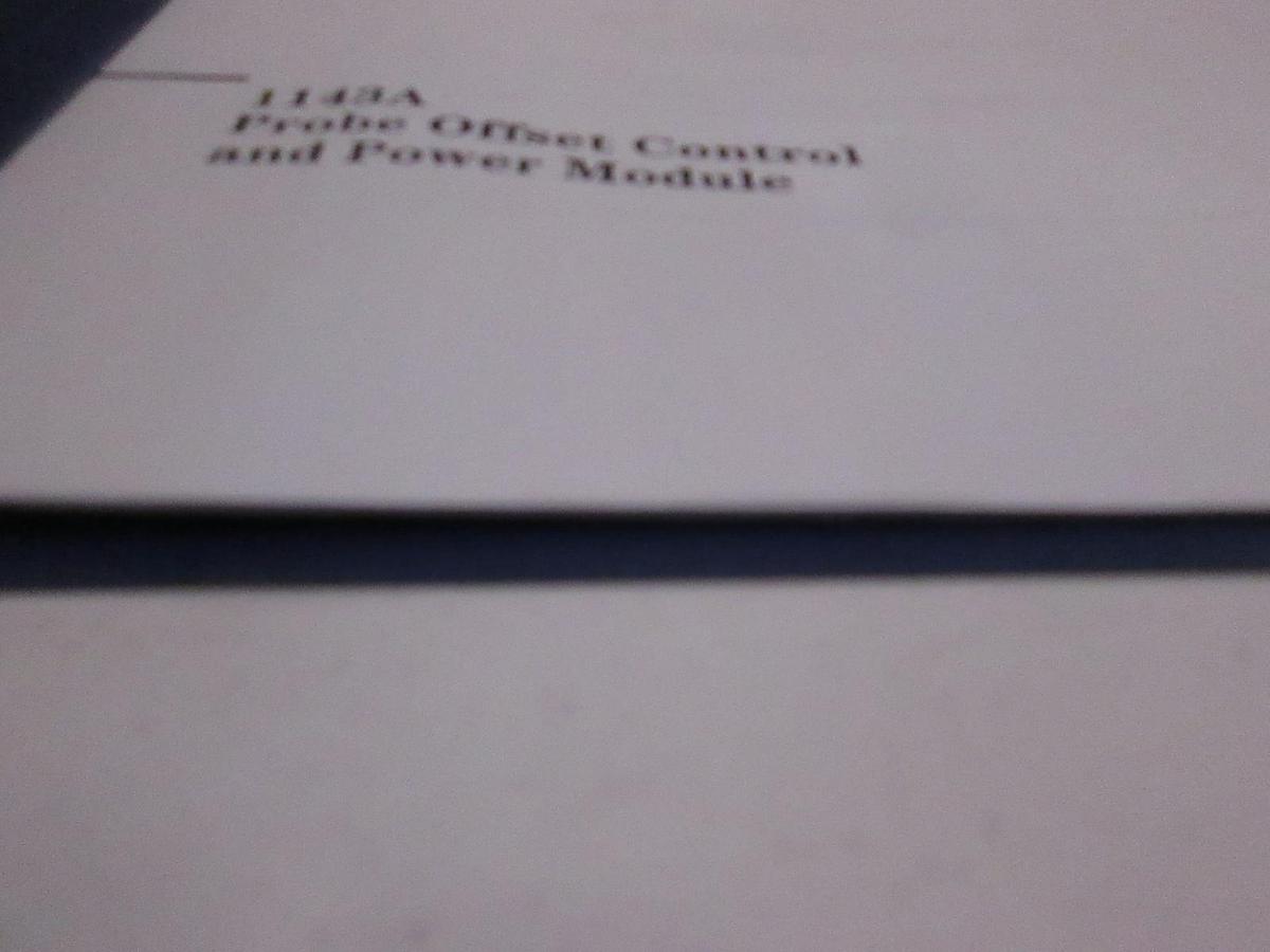 Used HP 1143A Probe Offset Control and Power Module User's Guide, Used