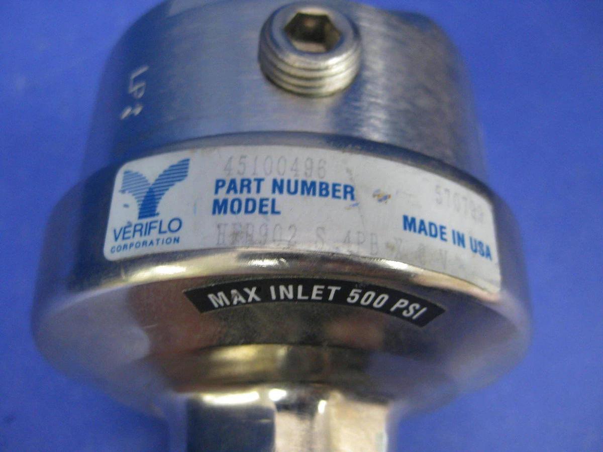 Used Veriflo HFR901S4PBV14 High Flow Pressure Regulator, 4 Ports 1/4" pipe thread