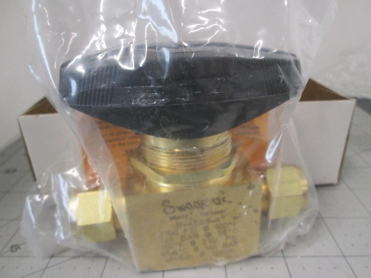 Swagelok, B-45S8-K, Brass Ball Valve, Knob Handle, New