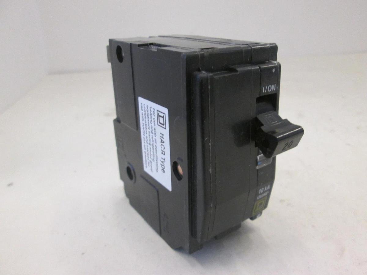 Used Square D, Type QO Circuit Breaker, 120/ 240V, 20A, 2 Pole, Used