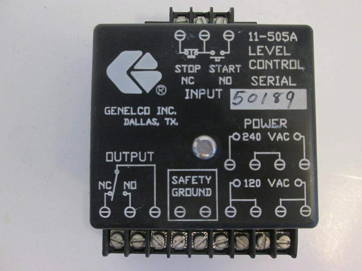 Used Genelco Inc. 11-505A Level Control