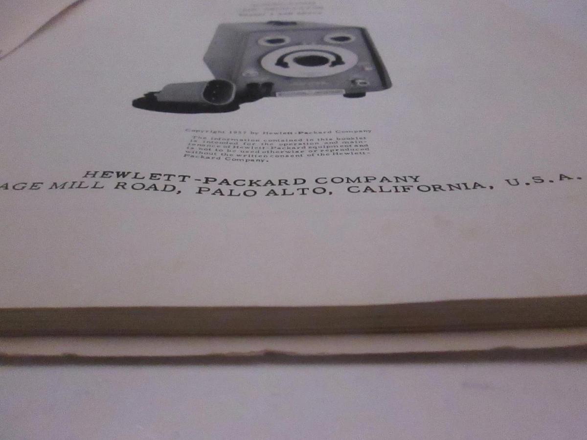 Used HP 670SM SHF Oscillator Operating and Service Instructions, Used