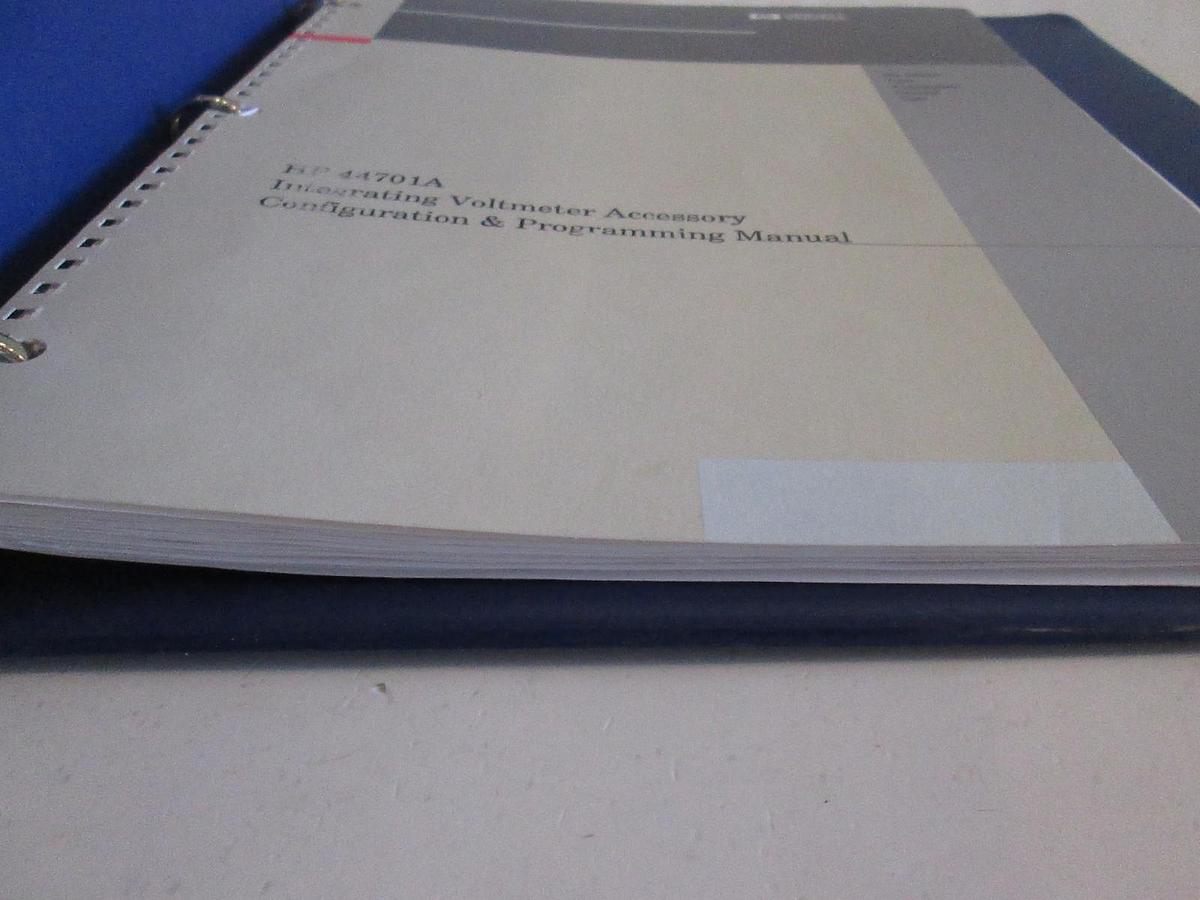 Used HP 44701A Integrating Voltmeter Accessory Config and Programming Manual, Used