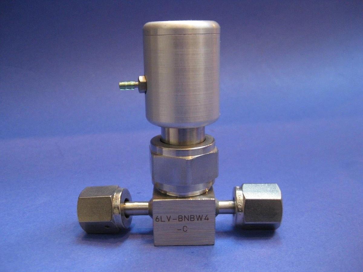 Used Nupro Swagelok 6LV-BNBW4-C, Diaphragm Valve, NC, 1/4" FVCR x 1/4" FVCR, Used