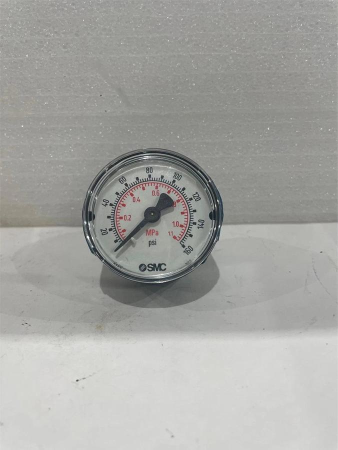 Used SMC, Pressure Gauge, 0-160 PSI, Used