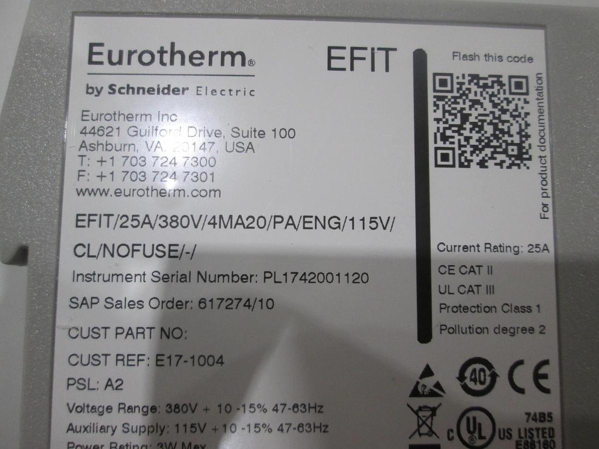 Eurotherm, EFIT/25A/380V/4MA20/PA/ENG/115V/CL/NOFUSE/-/, Power Controller, NWOB