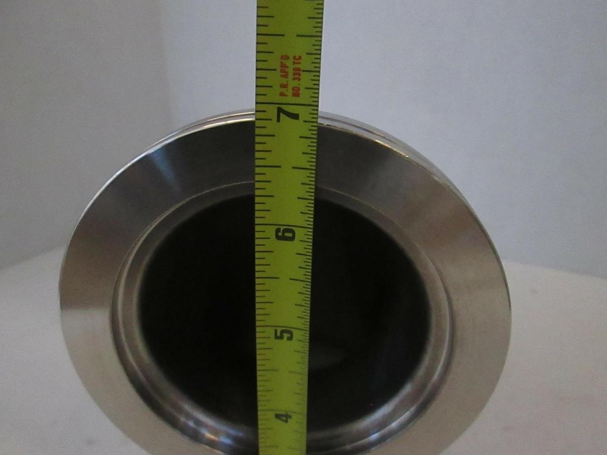 Used Stainless Steel 90 Deg Elbow Vacuum Pump Adapter, Used
