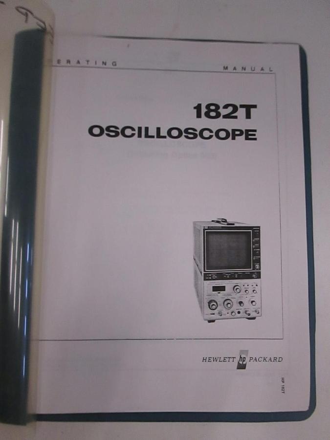 Used HP Model 182T Oscilloscope, Operating Manual, Used