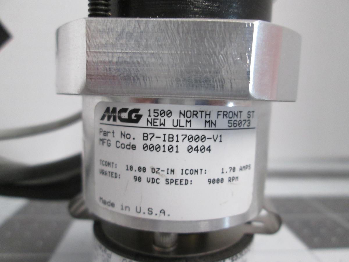 Used MCG B7-IB17000-V1 90VDC Servo Motor 9000RPM w/ Dynapar OPhase 1000 CPR Encoder