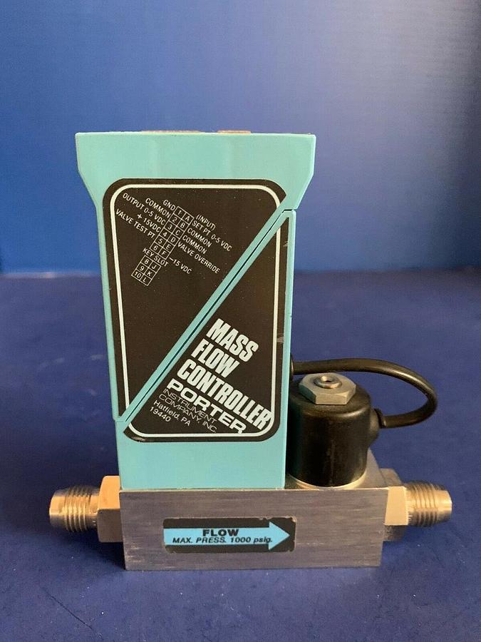 Used Porter Mass Flow Controller 201-SSVP, 100 SCCM, 15% PH3/85% N2, Used