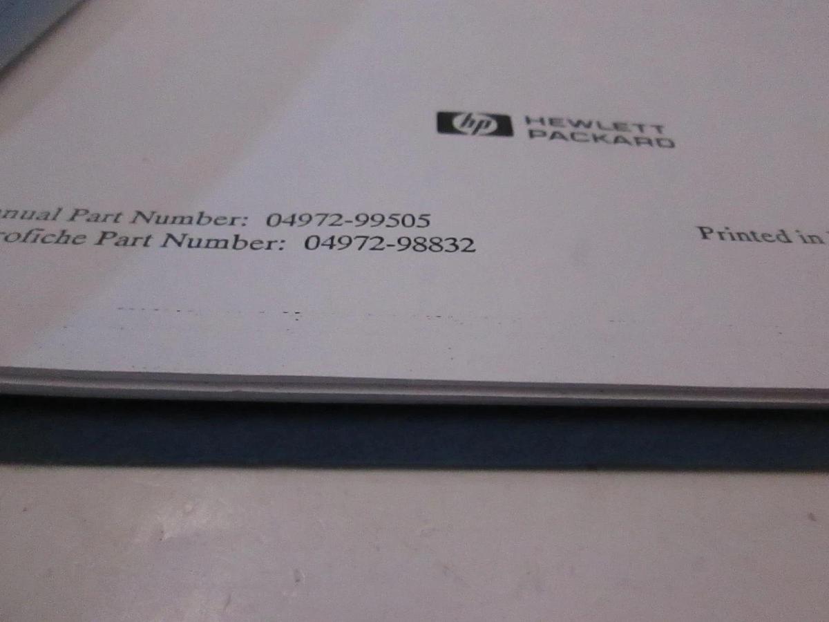 Used HP 4972A LAN Protocol Analyzer Utility Discs User's Guide, Used