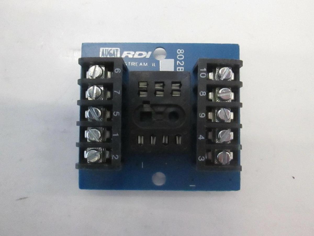 Augat RDI 802BS 10 Position Socket Relay, New