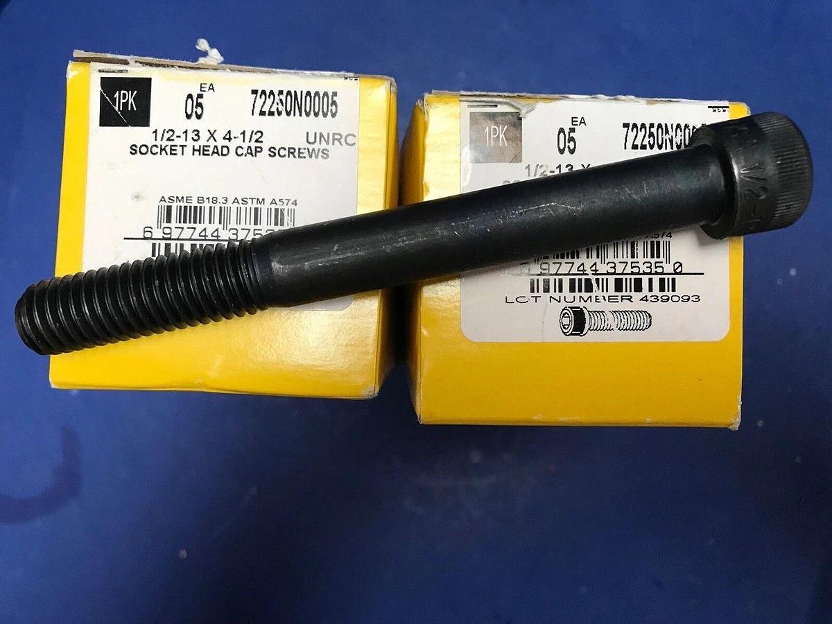 Holo Krome 1/2-13x4-1/2 Hex Socket Head Cap Screw, Lot of 10