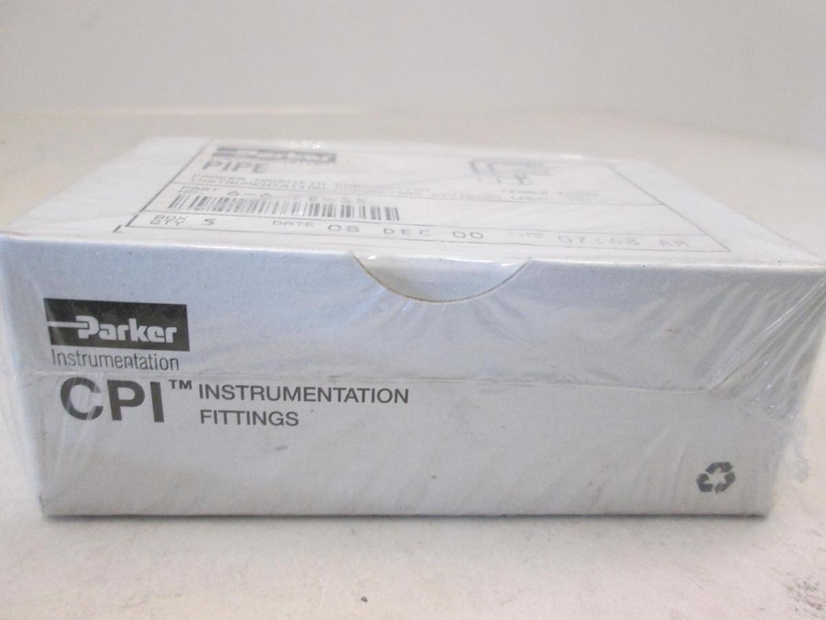 Parker, 6-6 FE-SS, Female Elbow Pipe Fitting Box of 5, New, Original Packaging