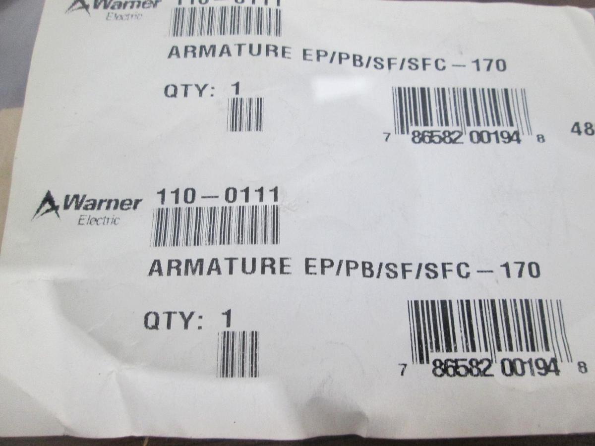 Used Warner, 110-0111, Armature EP/PB/SF/SFC-170, Used