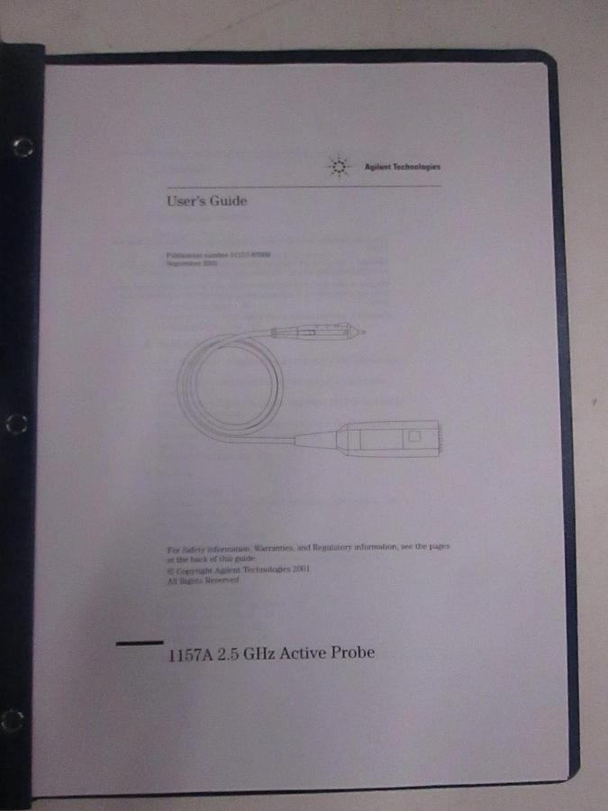 Used Agilent 1157A 2.5GHz Active Probe User's Guide, Used