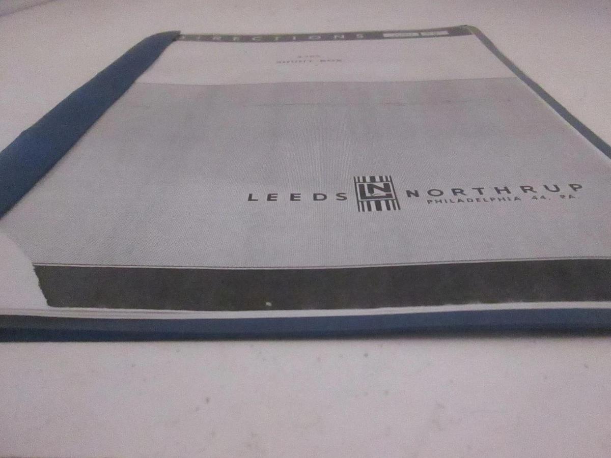 Used Leeds Northrup Shunt Box 4385 Directions, Used paper manual