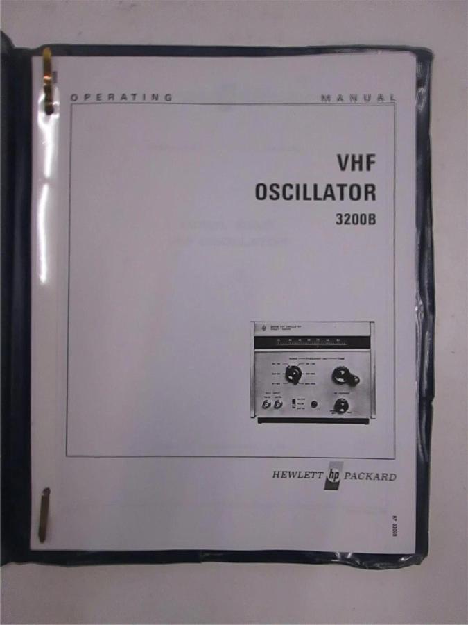 Used HP 3200B VHF Oscillator Operating Manual, Used