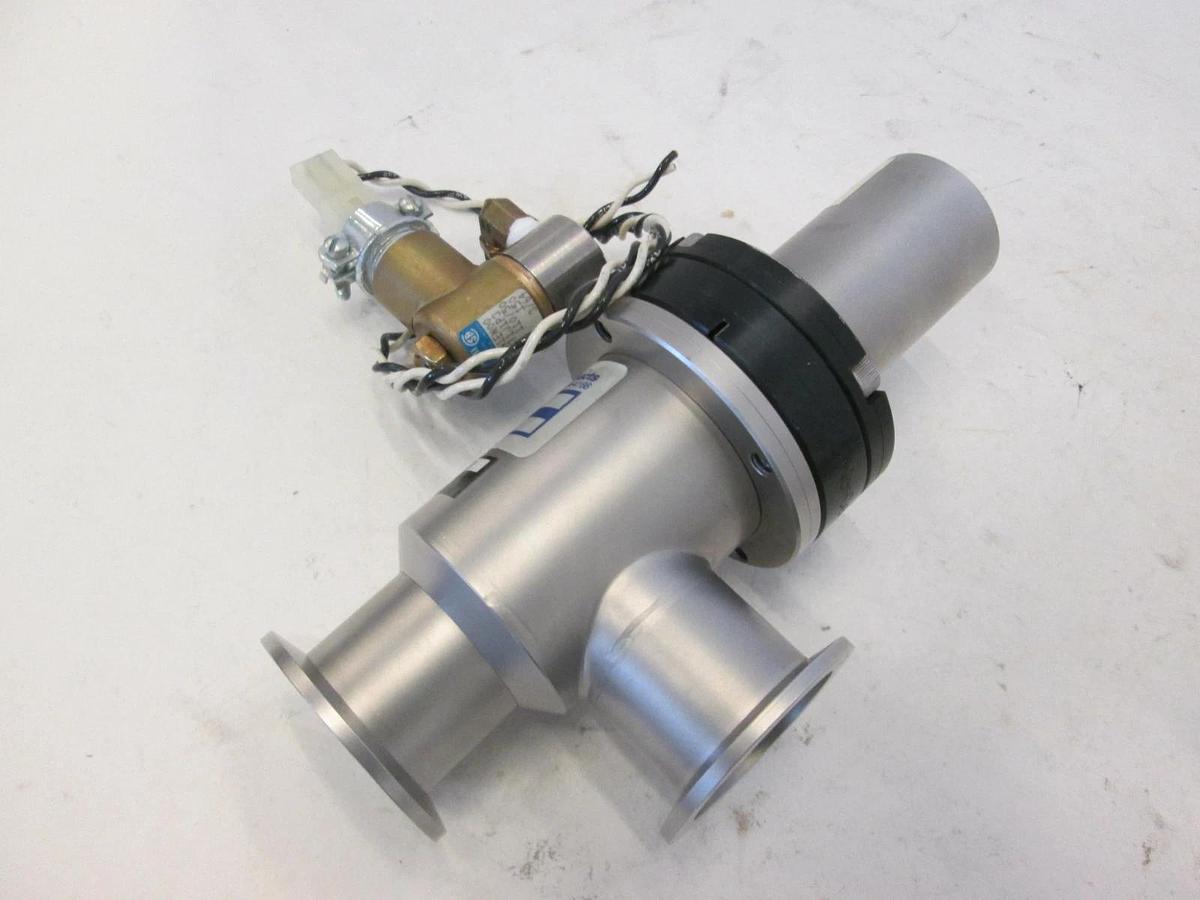 Used Nor-Cal, Model: 3870-01365, High Vacuum Angle Bellows Valve w/ Solenoid, Used