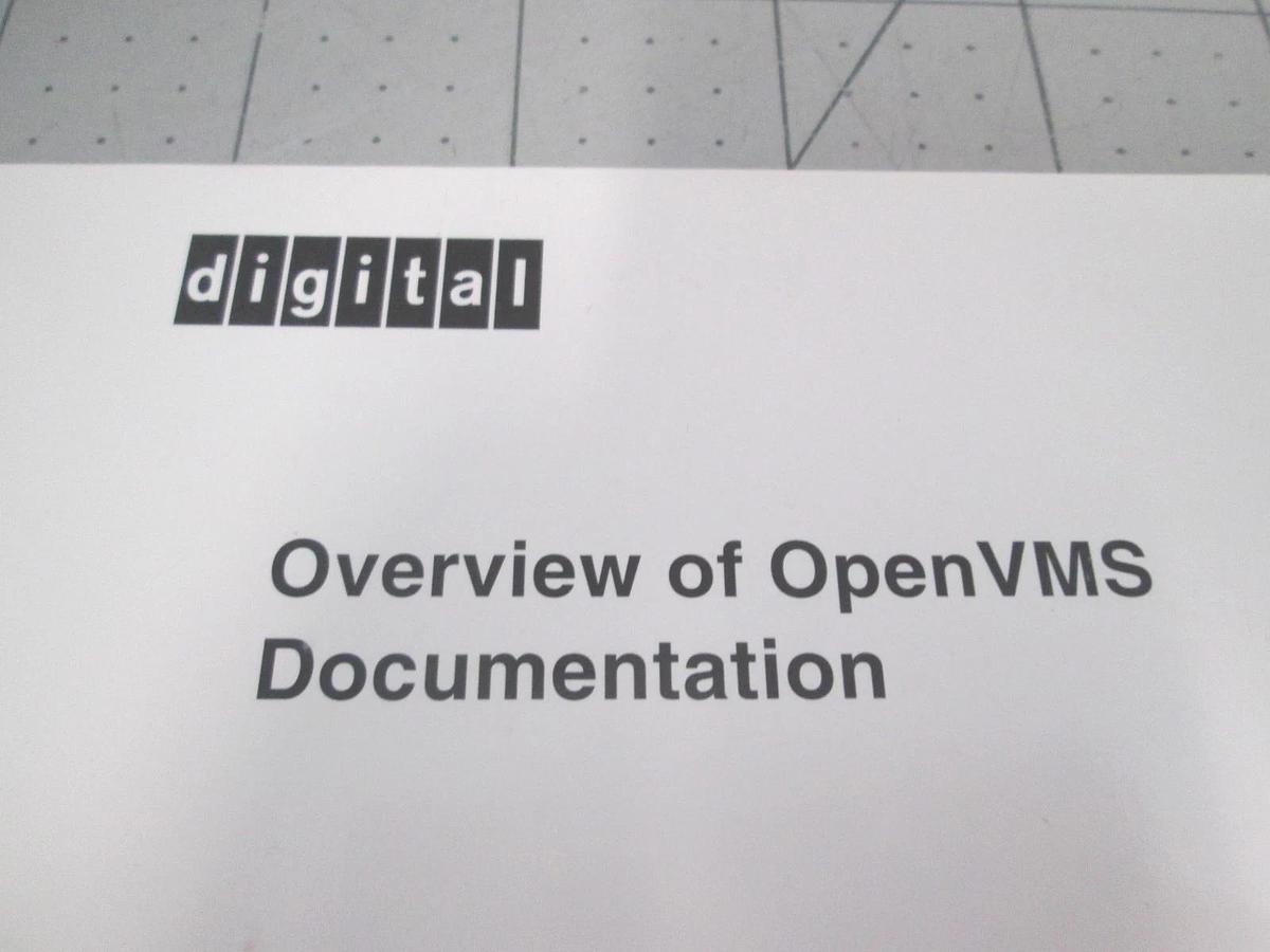 Used Digital, Overview of OpenVMS Documentation, Used