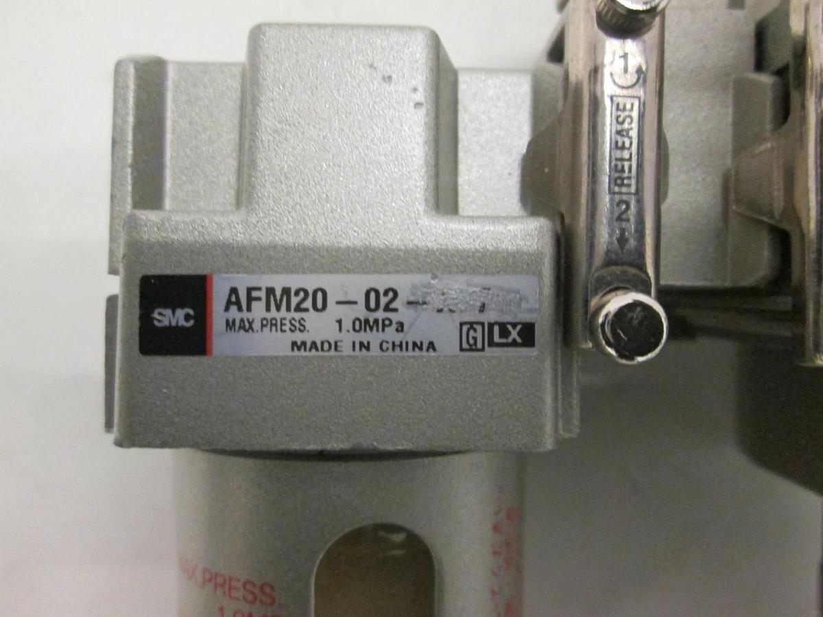 Used SMC, AV2000-02-5DZ, AFM20-02, Mist Separator and Valve Assy, Used