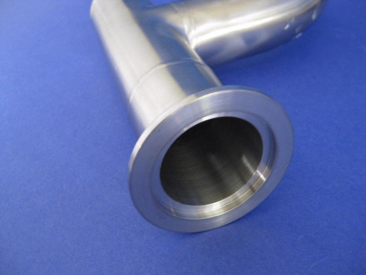 Used SS TEE Vacuum Pipe Weldment NW40, w/SS-4P4T5 Plug Valve 1/4" FNPT, New