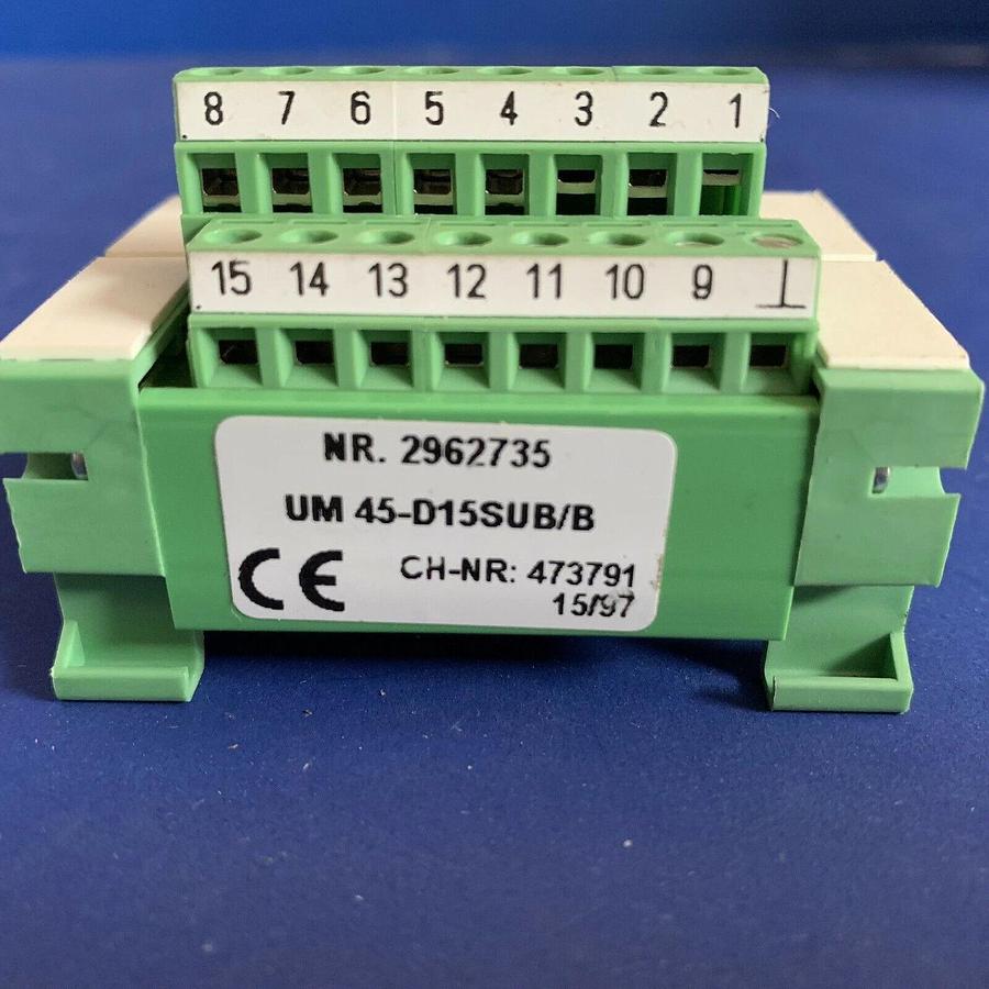 Phoenix Contact UM 45-D15SUB/B Terminal Block Interface Module, New