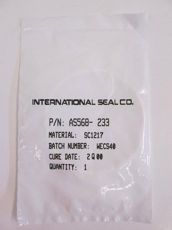 Used International Seal Co, AS568-233, White, SC1217, O-Ring Lot of 24