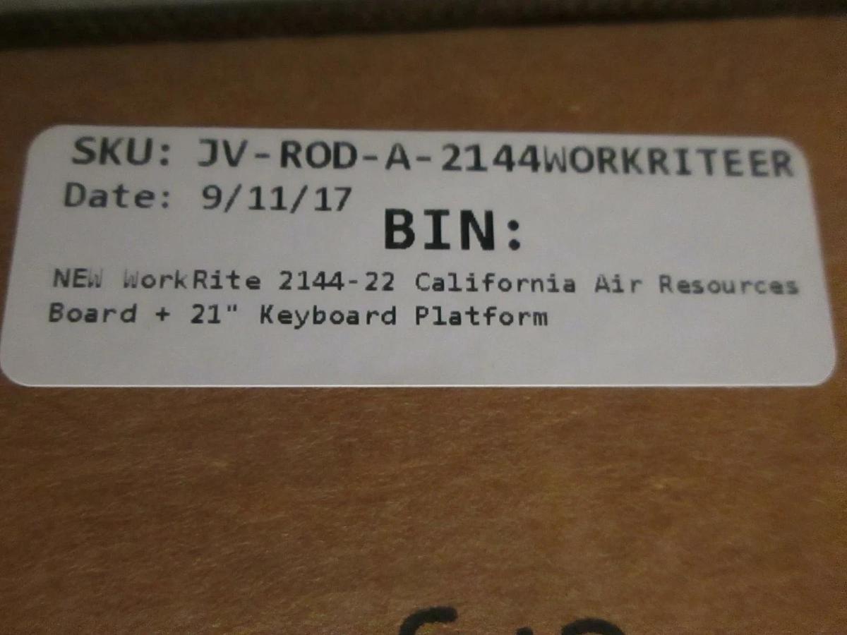 Used Workrite 2144-22 Ergonomic Keyboard + 21" 3175-22N Glide Track, New