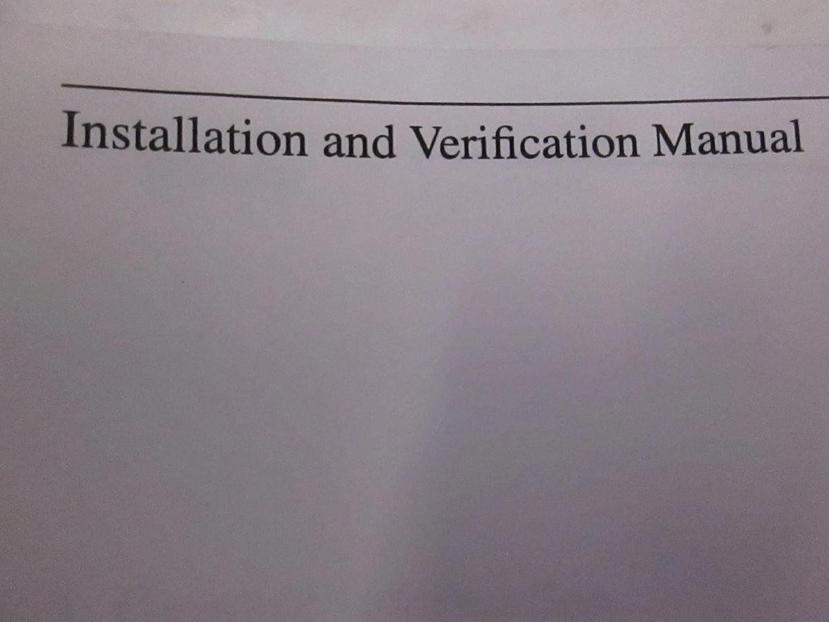 Used HP OmniBER 718/719 Installation and Verification Manual, Used
