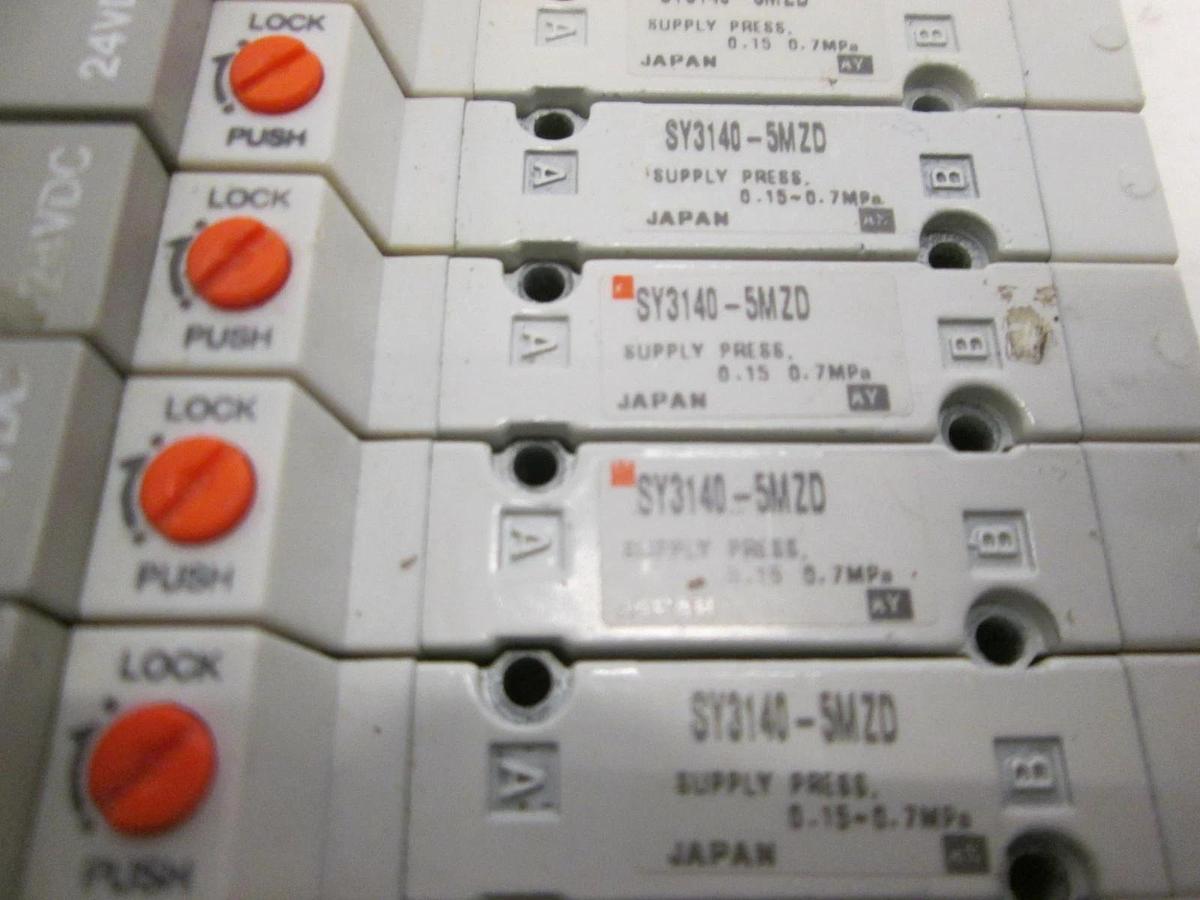Used SMC, SY3140-5MZD, Solenoid Valve, Used, Lot of 7