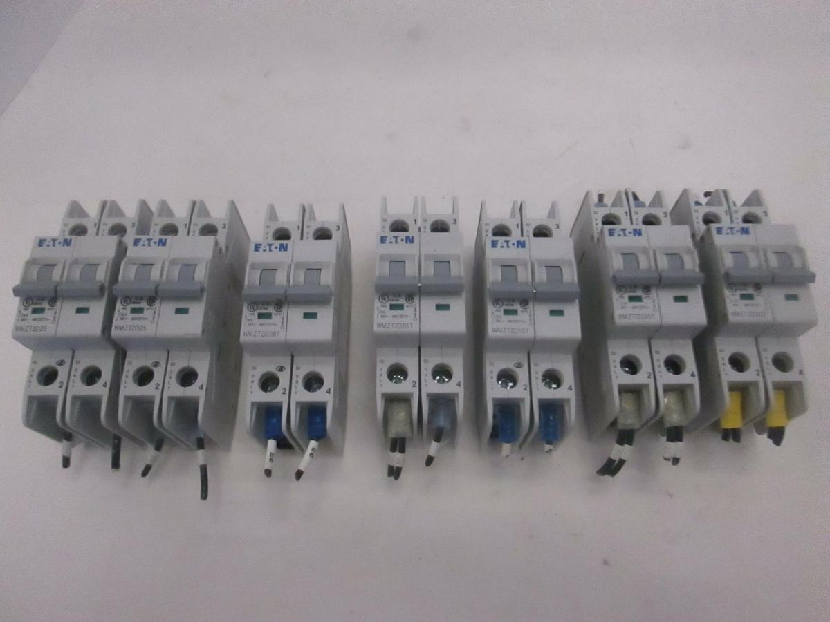 Used Eaton, Various 2 Pole Circuit Breakers, Used, Lot of 7