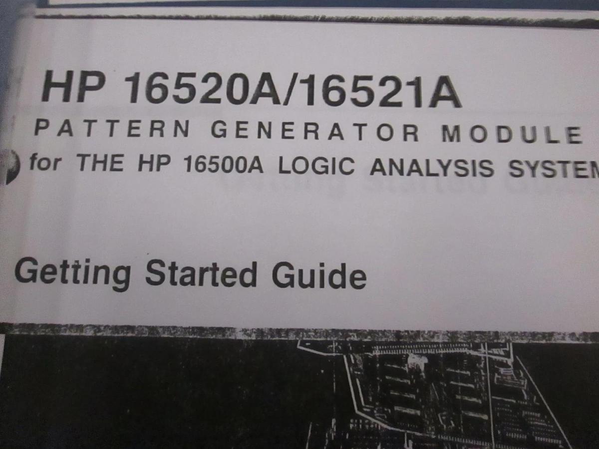 Used HP 16520A/16521A Getting Started Guide, Used