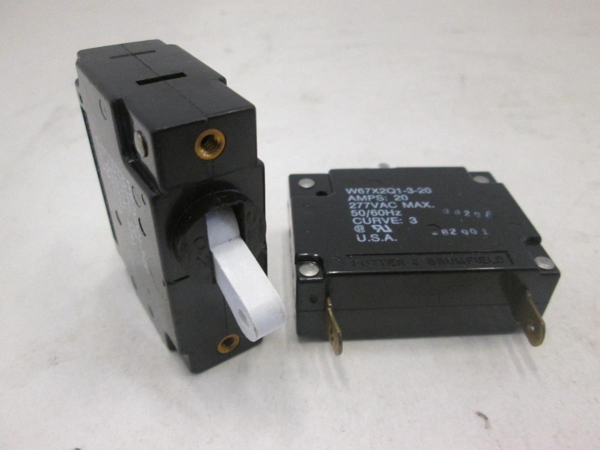 Used Potter & Brumfield, W67X2Q1-3-20, Circuit Breaker Switch, Used, Lot of 2