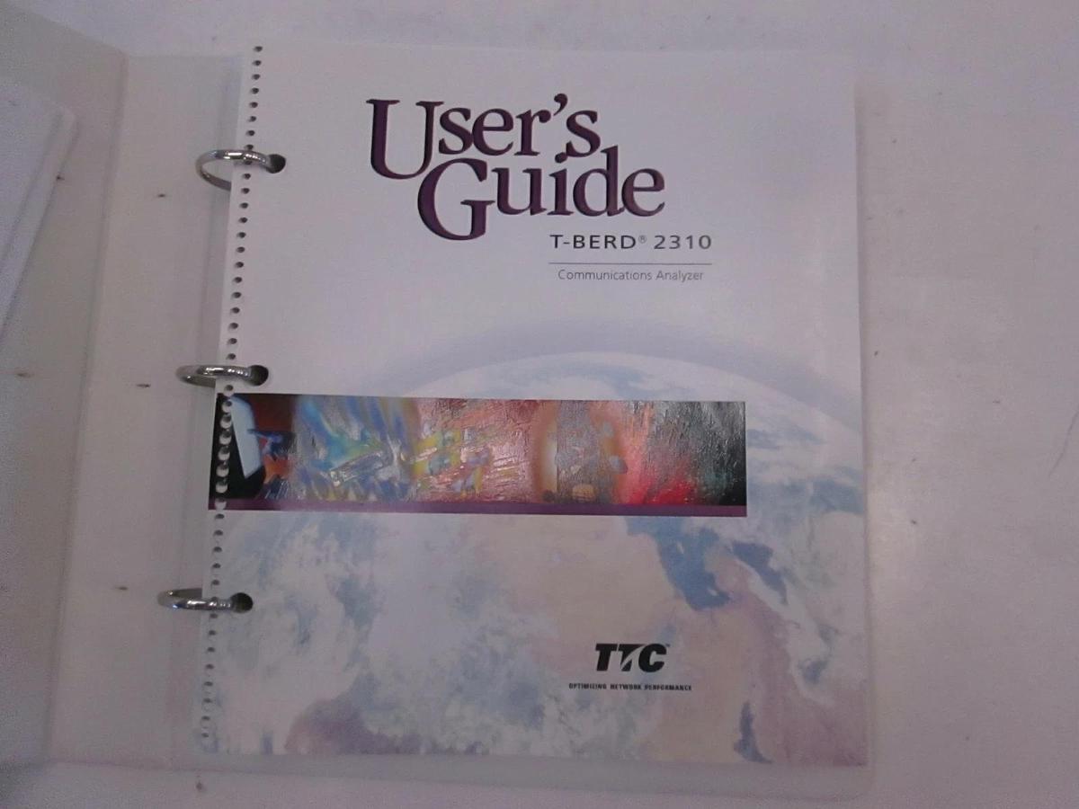 Used Acterna T-Berd 2310 Communications Analyzer User's Guide, Used