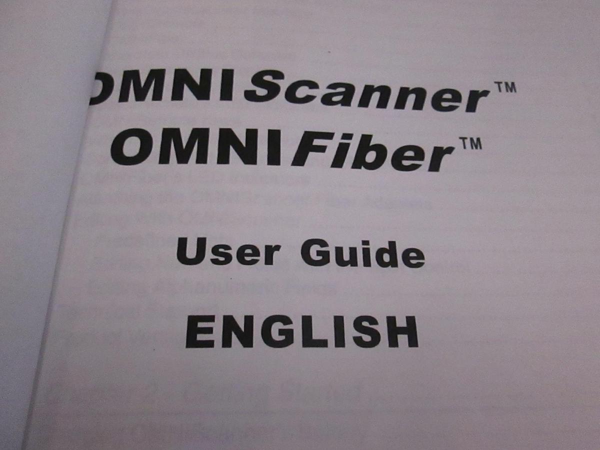 Used Omniscanner, Omnifiber User Guide, Used
