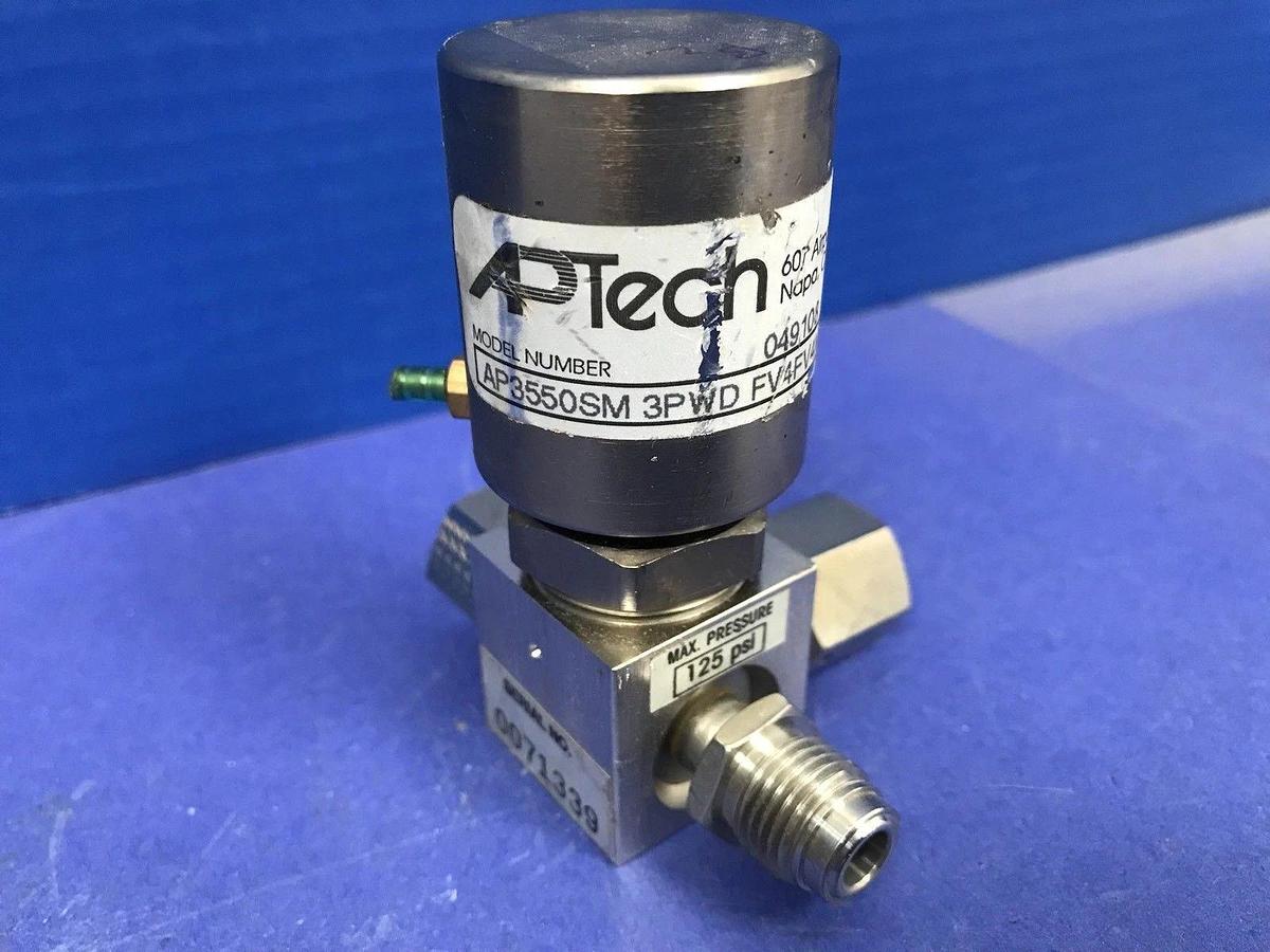 Used Aptech AP3550SM 3-Way, 1/2"FVCR x 1/2" FVCR x 1/4"MVCR , Lot of 2 Used