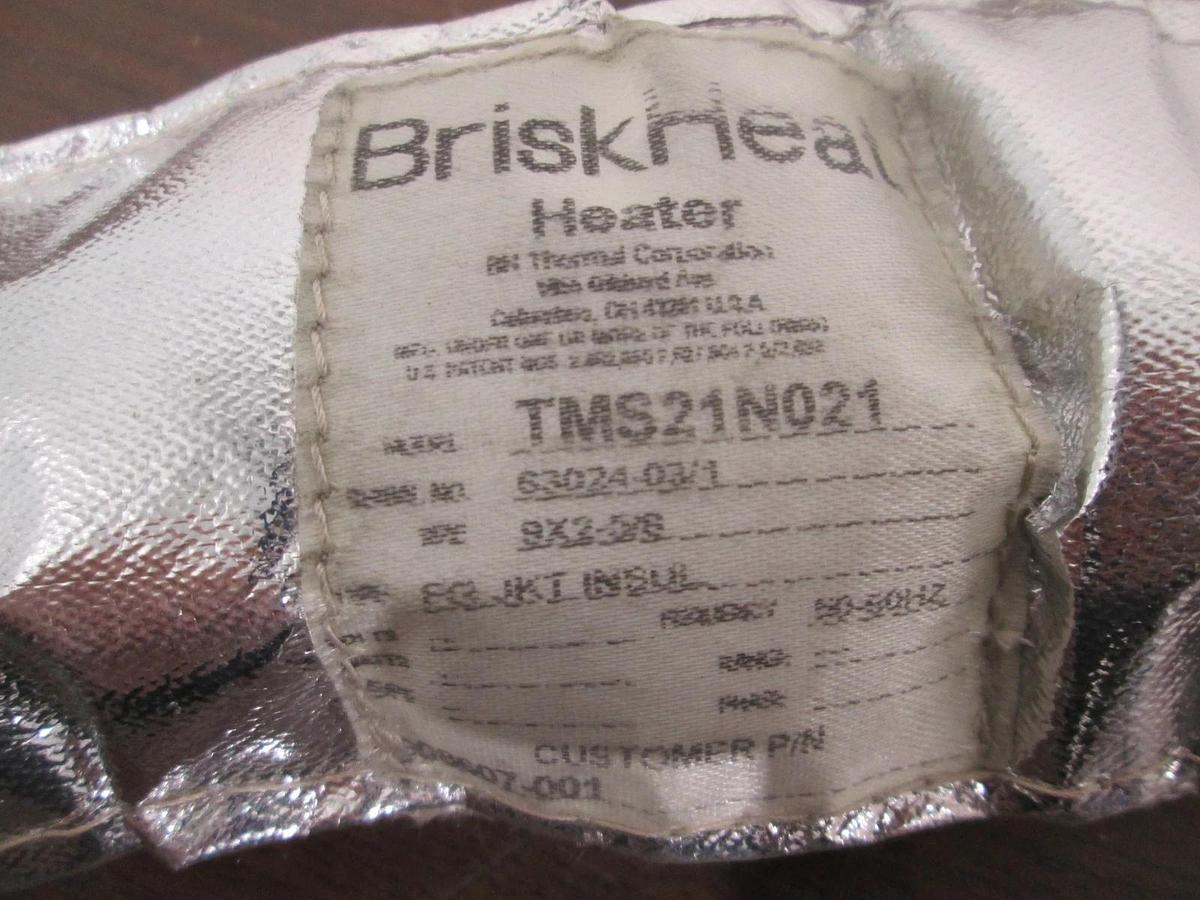 Used BriskHeat, TMS21N021, Insulator Jacket, 50-60Hz, Used