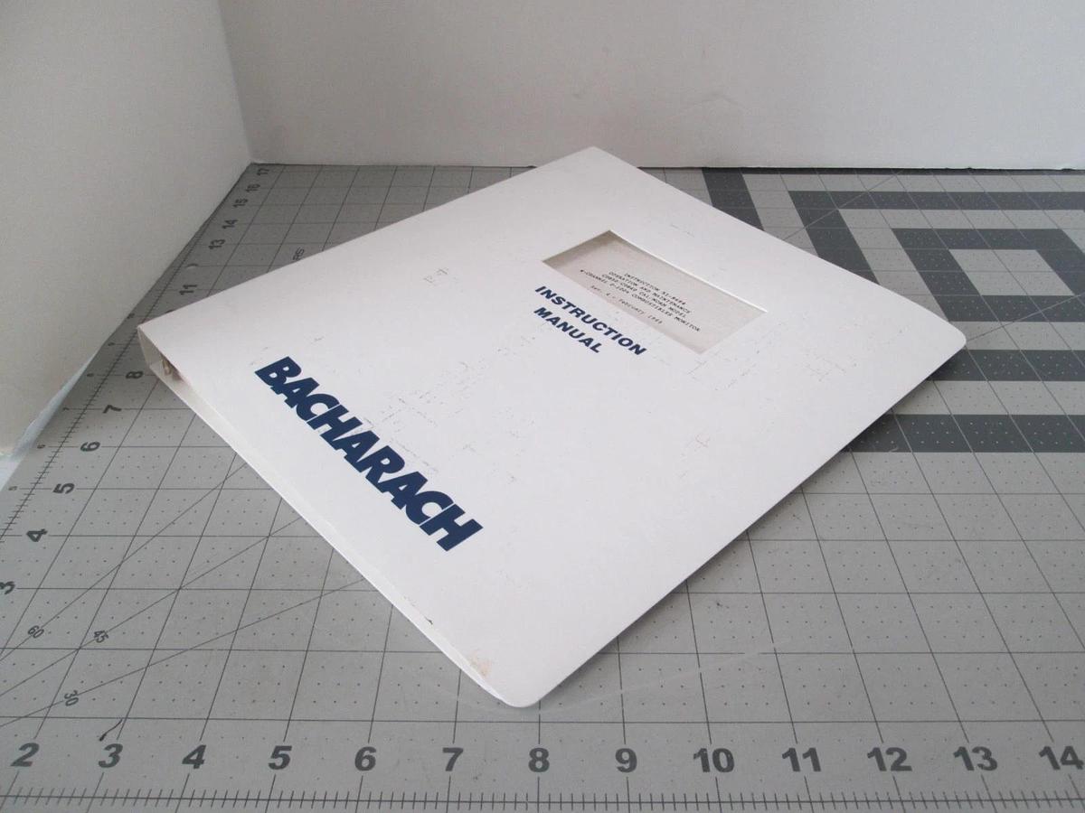 Used Bacharach, CD850/CD860 CAL/NORM Model, Operation and Maintenance Manual, Used