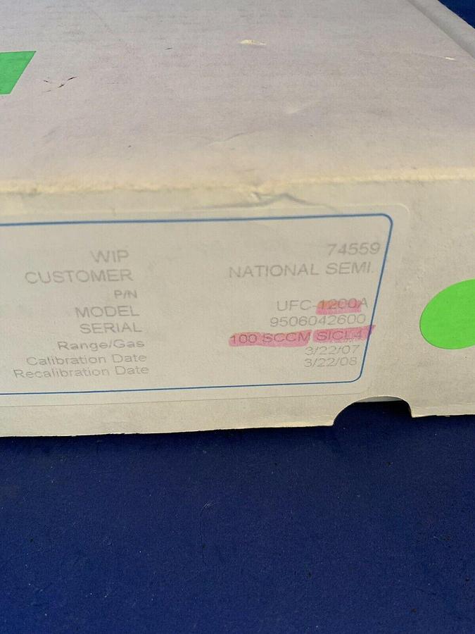 Used Unit UFC-1200A Mass Flow Controller, SICL4, 100 SCCM Refurbished
