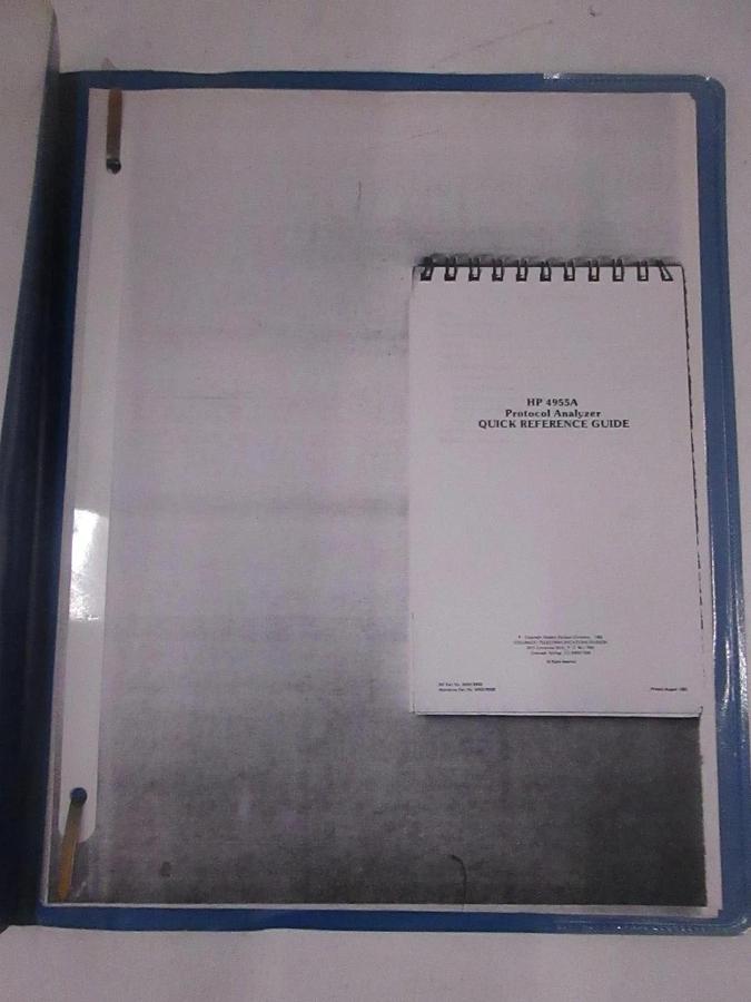 Used HP 4955A Protocol Analyzer Quick Reference Guide, Used