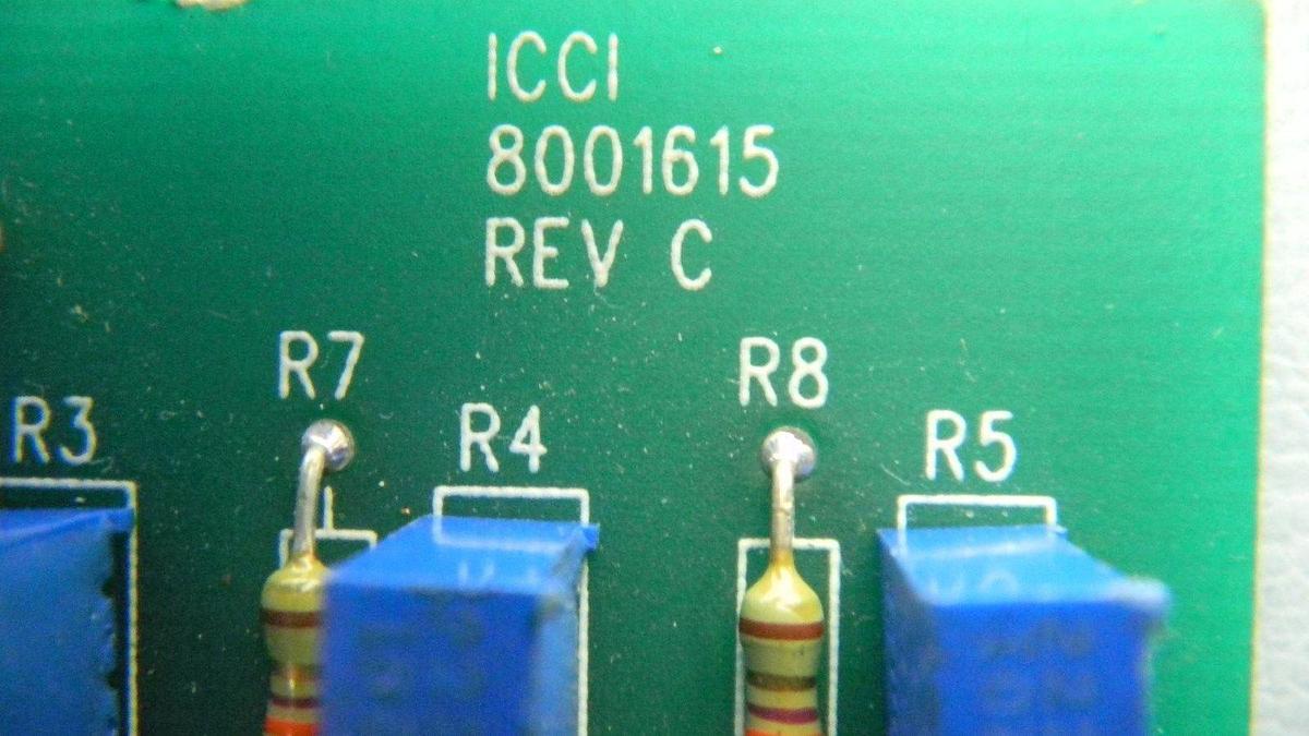 Used ICCI 8001615 Rev C, PCB Assembly, Working When Removed