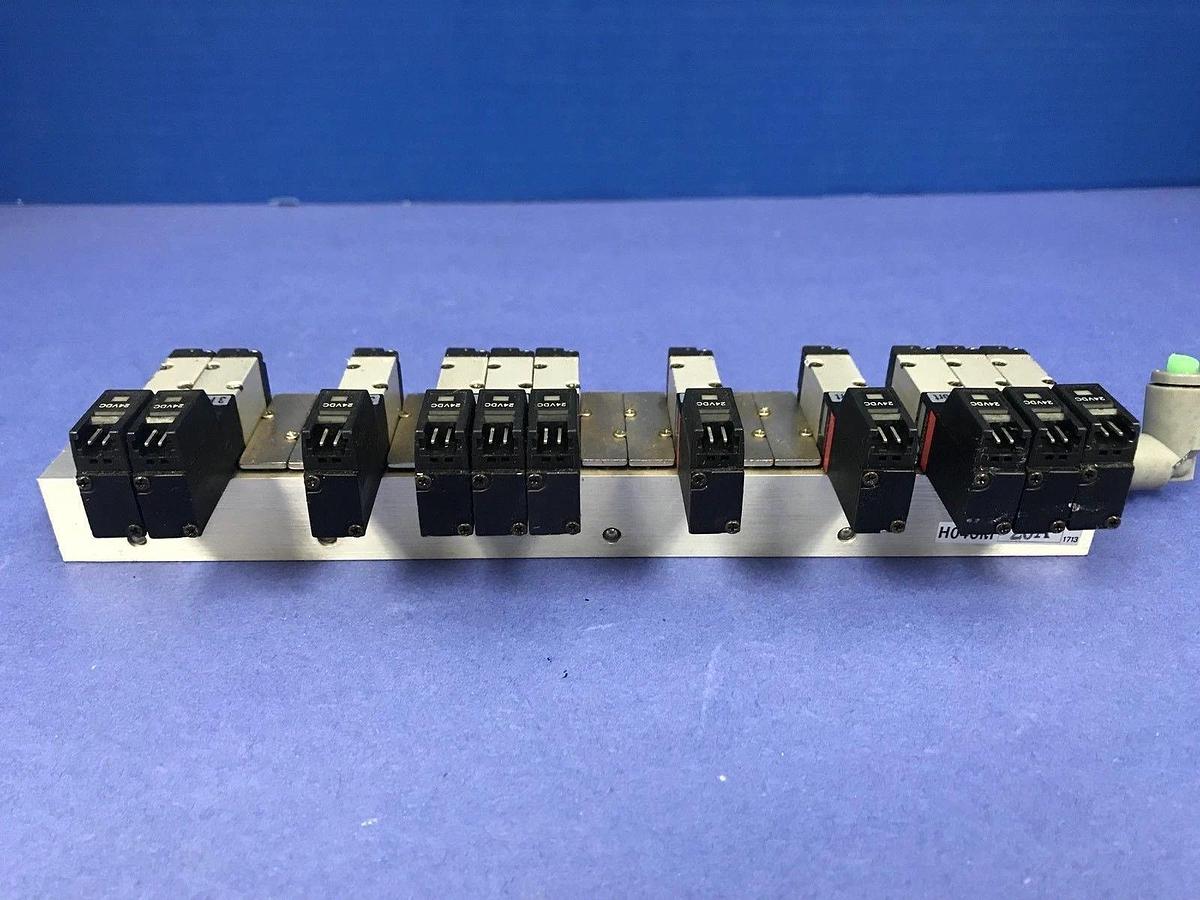 Used Humphrey HA040E1 Solenoid Valve, 11 Valves, Manifold Mounted, Used