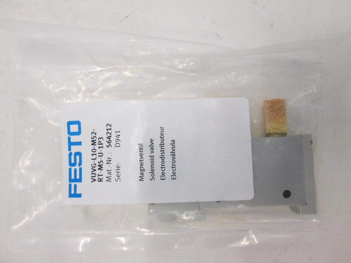 FESTO, VUVG-L10-M52-RT-M5-U-1P3, Solenoid Valve, New